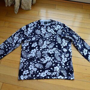 Armani Exchange Floral Long Sleeve Knit Top Size M